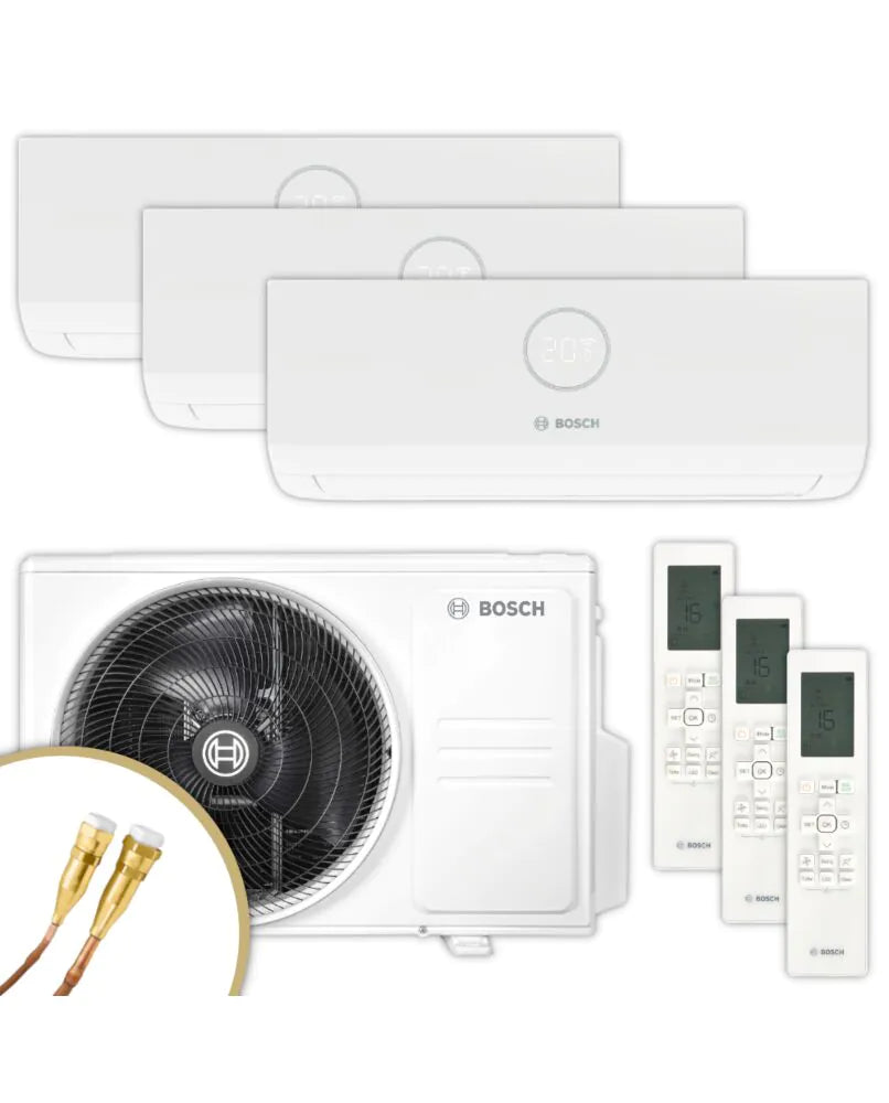 Bosch Multisplit Klimaanlage | Climate 5000 M | 2x2,6 kW + 3,5 kW | Quick-Connect