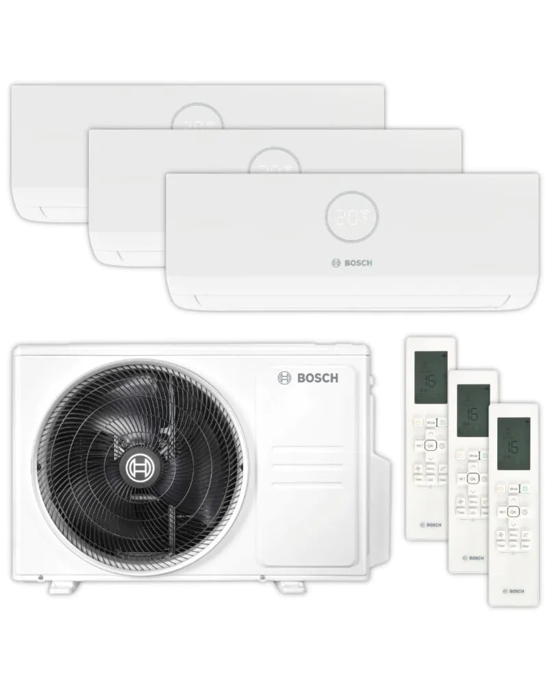 Bosch Multisplit Klimaanlage Set | Climate 5000 M | 2,6 kW + 2,6 kW + 3,5 kW