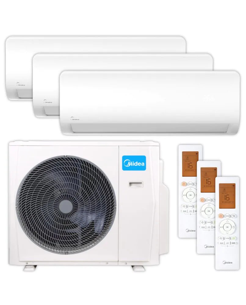MIDEA Multisplit Klimaanlage Set | XTREME SAVE PRO | 2x2,6 kW + 3,5 kW